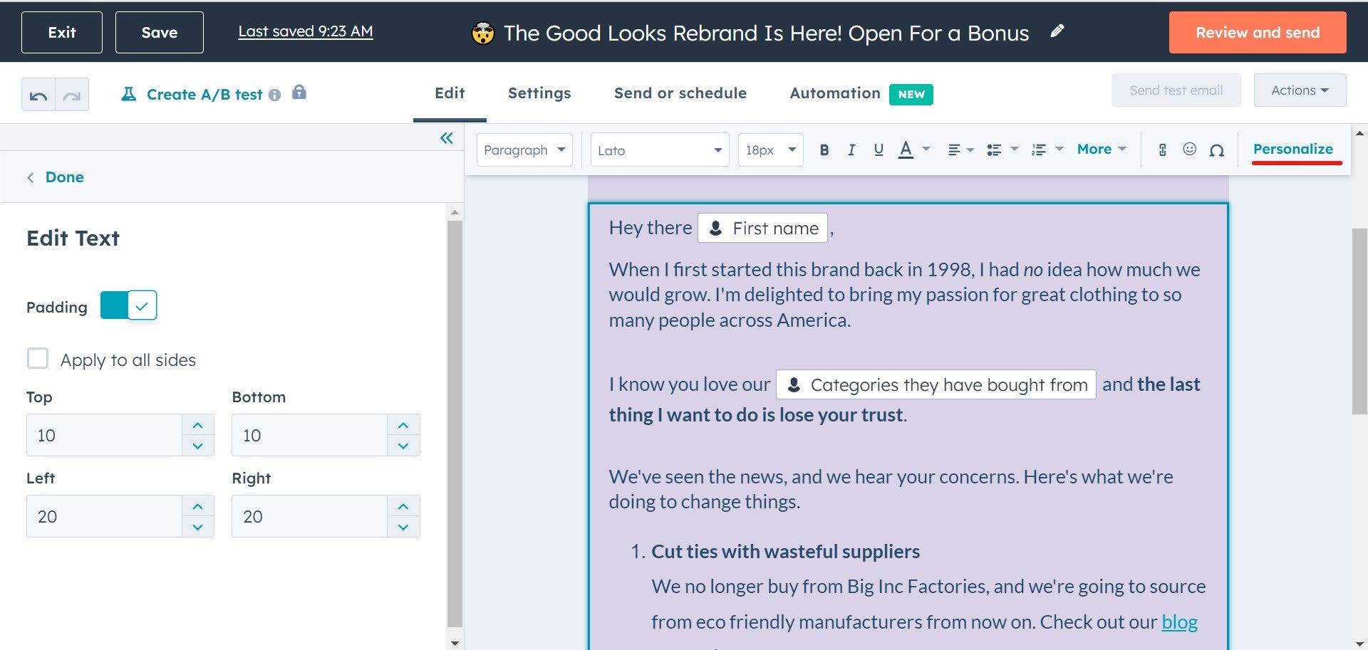 Personalization in Email Marketing HubSpot